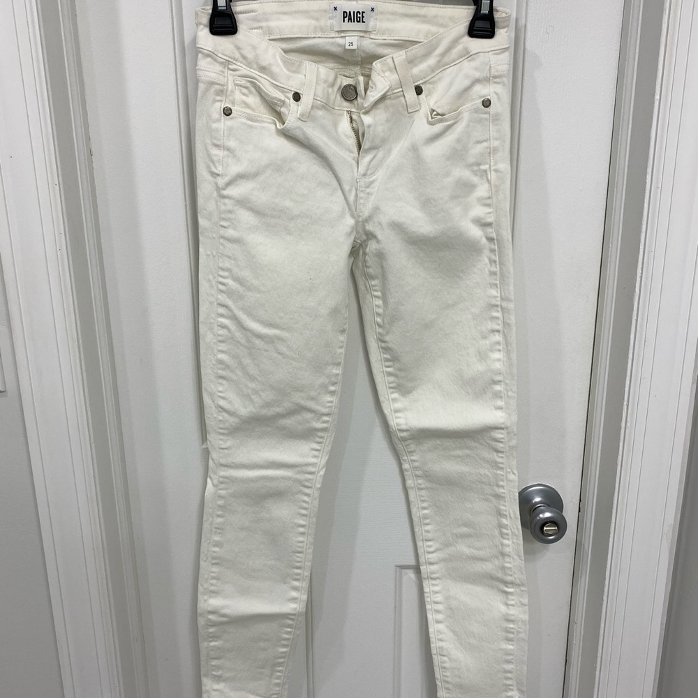 Paige white skinny jeans!